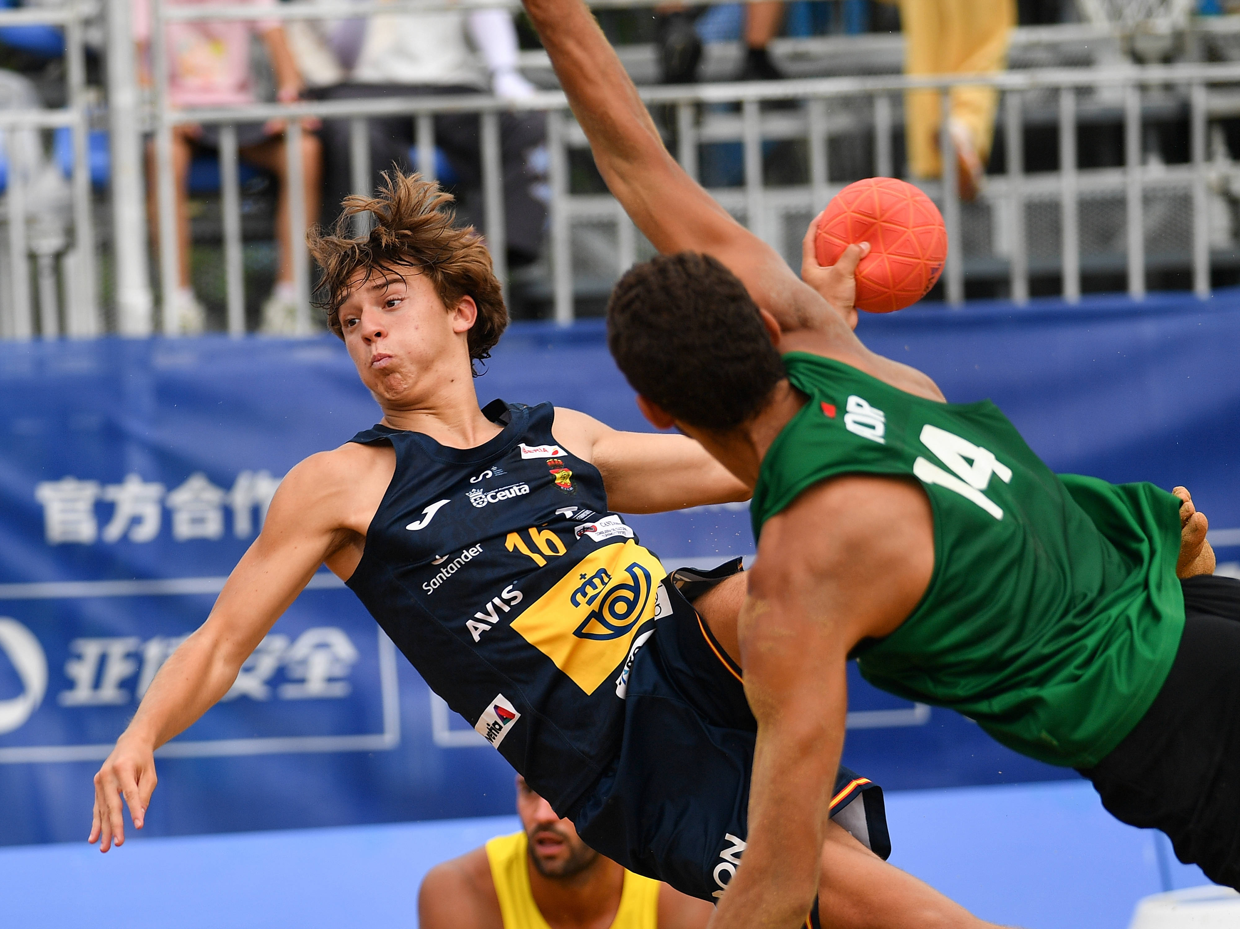 (成都世运会)沙滩手球——男子半决赛:葡萄牙队胜西班牙队